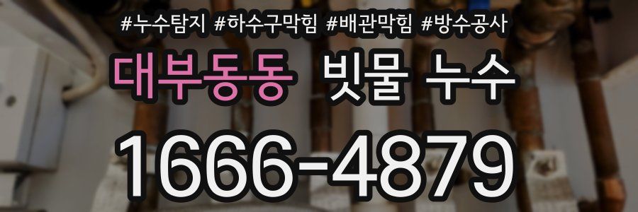 대부동동 빗물 누수