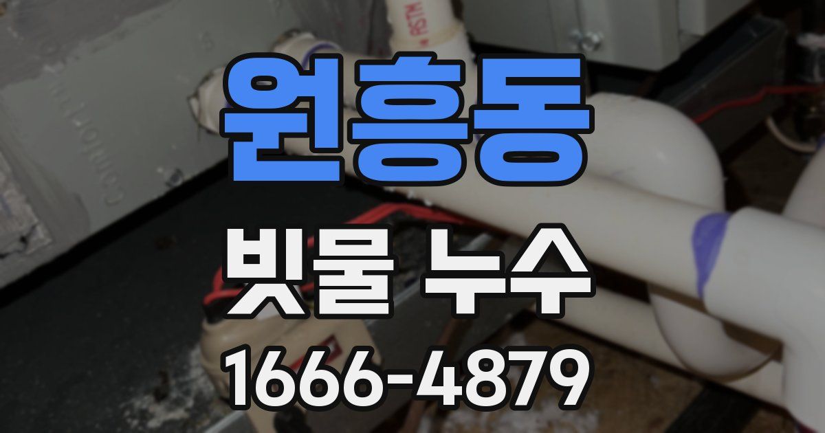 원흥동 빗물 누수