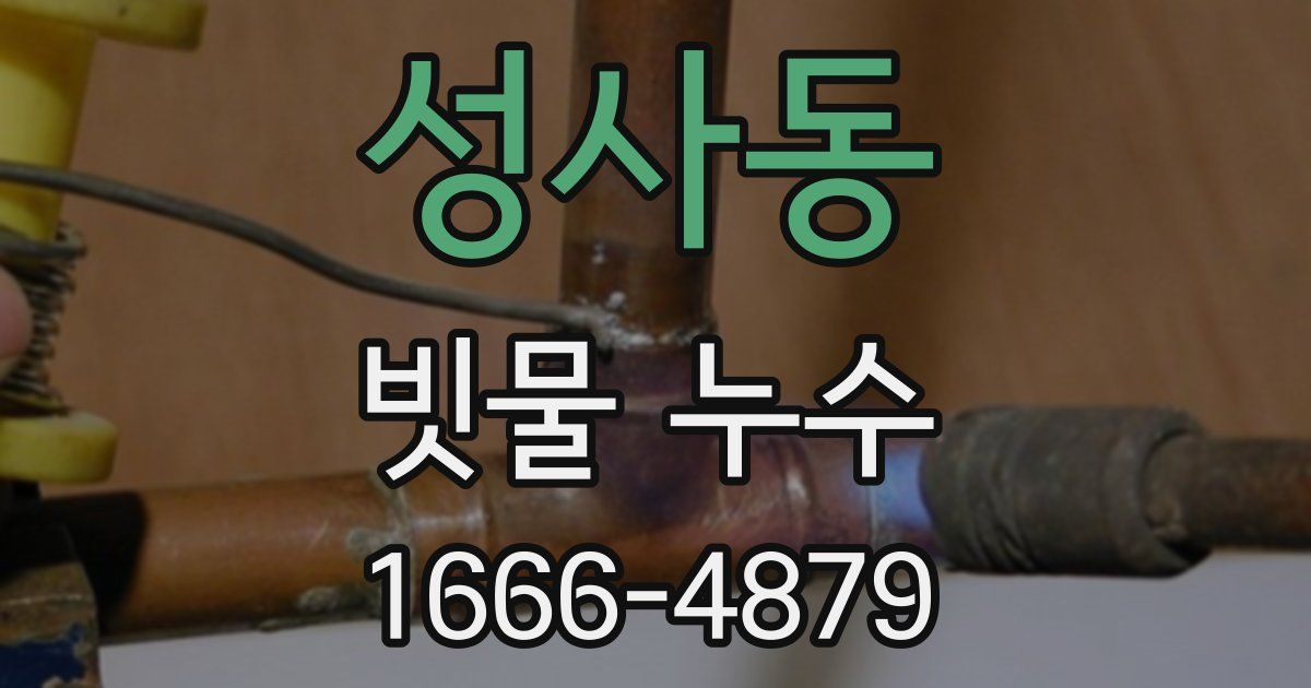 성사동 빗물 누수