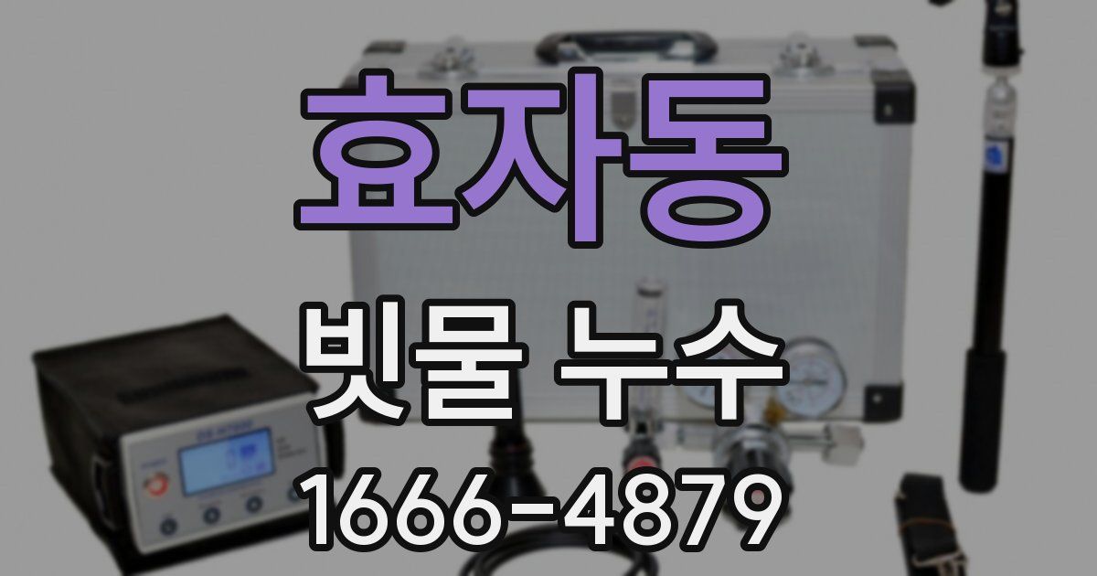 효자동 빗물 누수