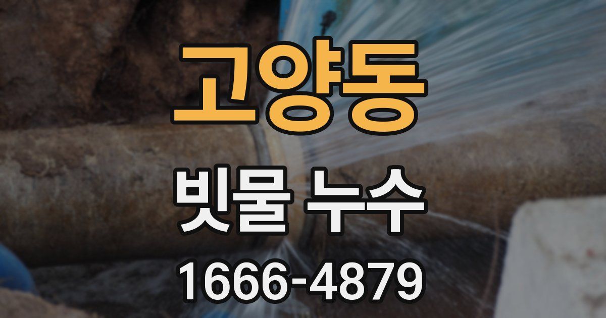 고양동 빗물 누수