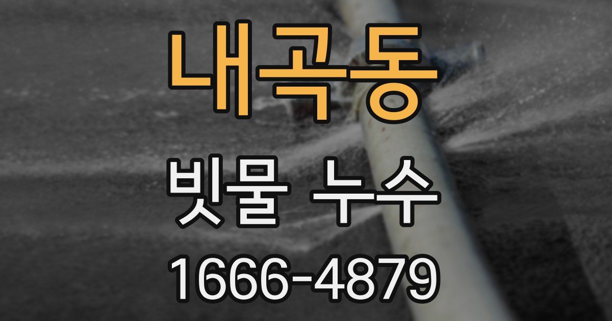 내곡동 빗물 누수