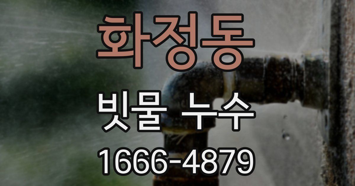 화정동 빗물 누수