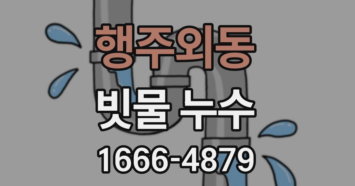행주외동 빗물 누수
