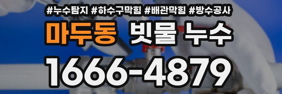 마두동 빗물 누수