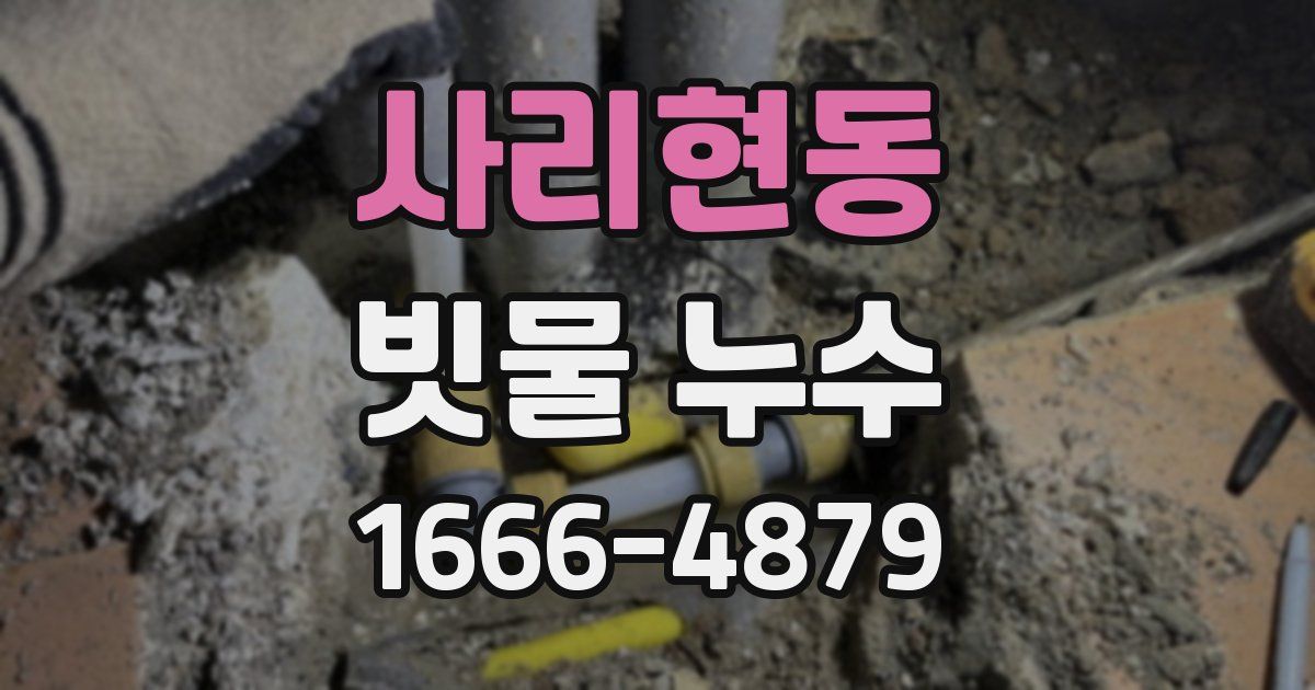사리현동 빗물 누수
