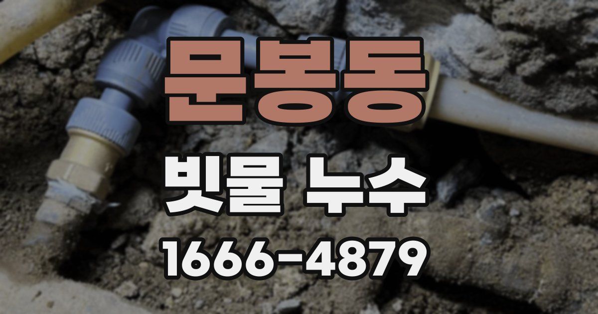 문봉동 빗물 누수