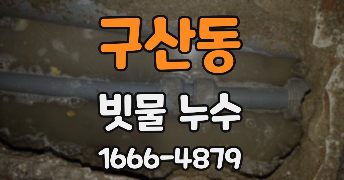 구산동 빗물 누수
