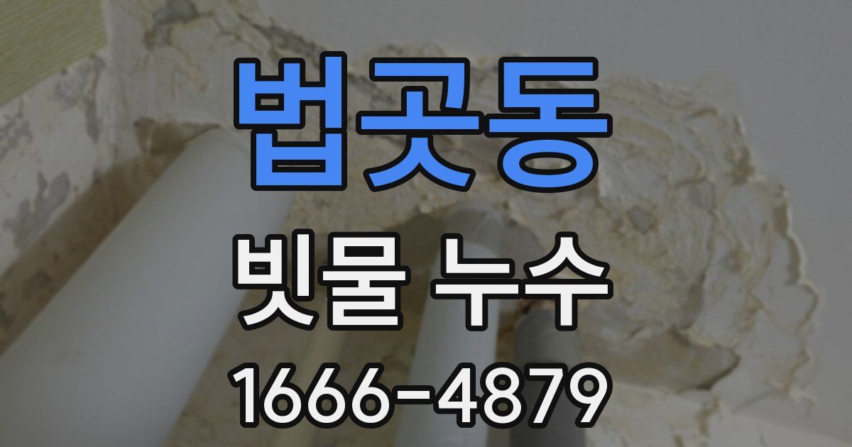 법곳동 빗물 누수