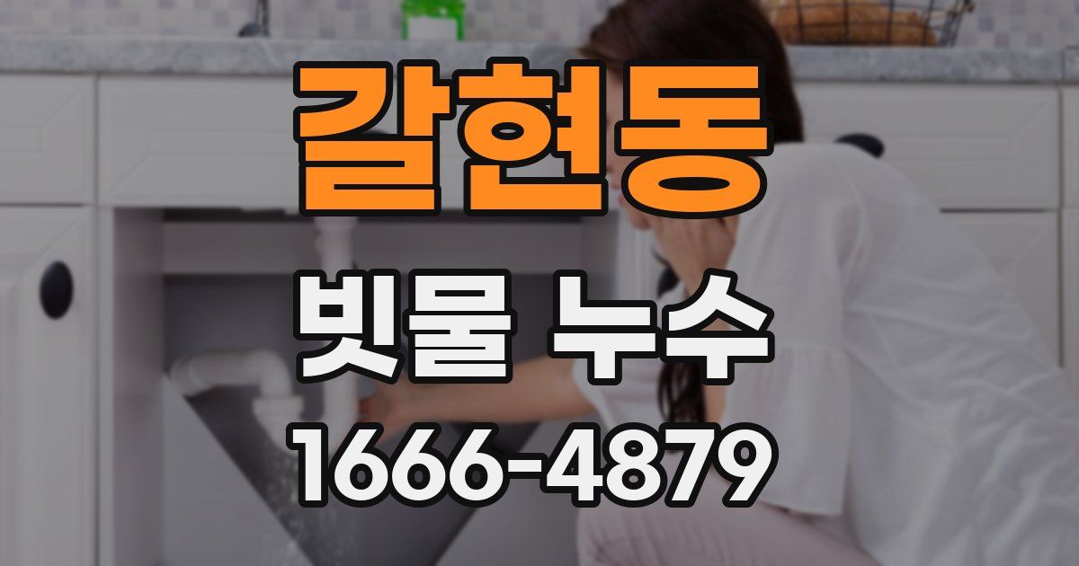 갈현동 빗물 누수