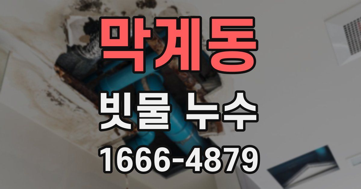 막계동 빗물 누수