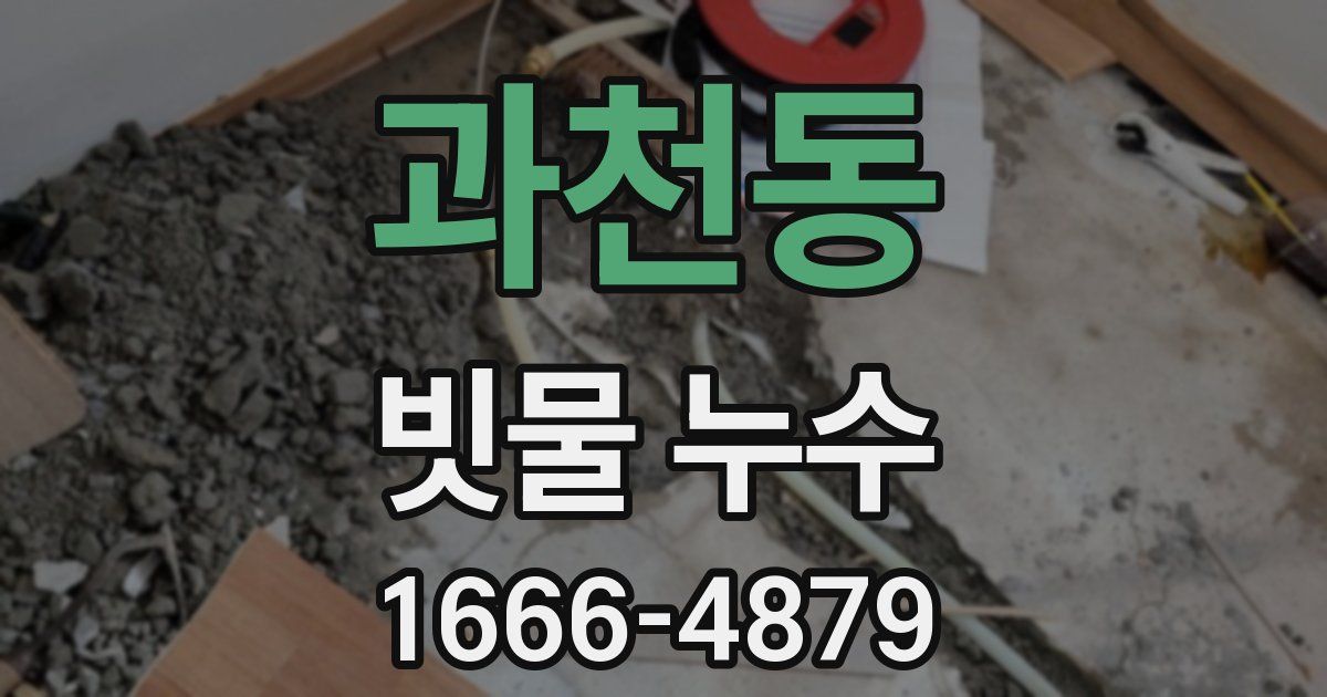 과천동 빗물 누수