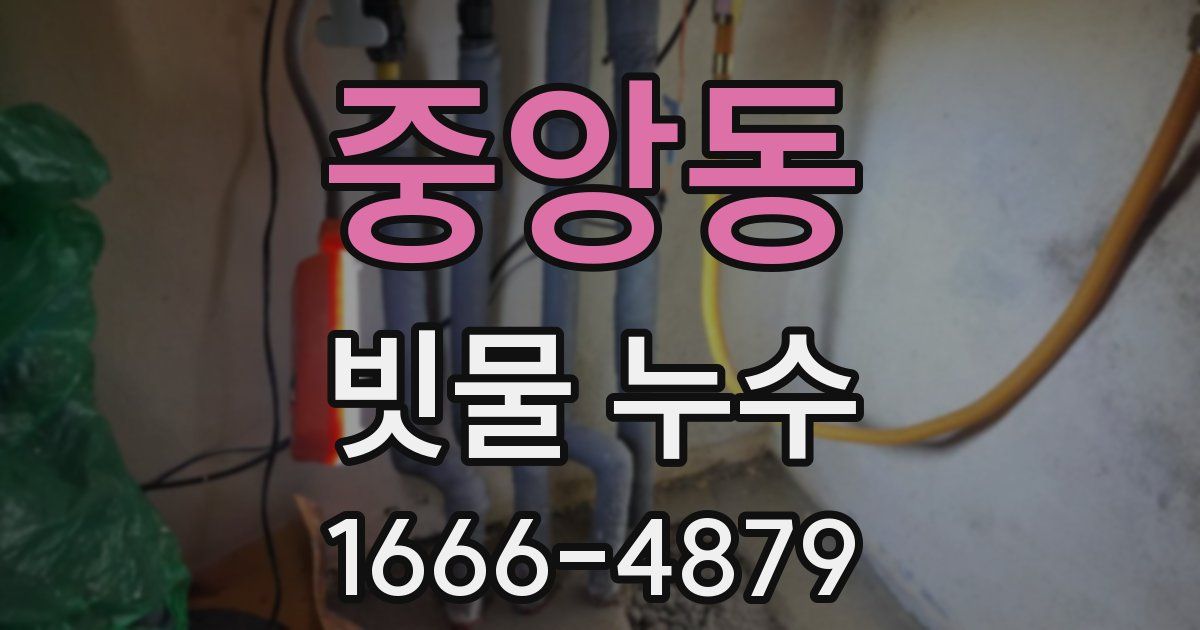 중앙동 빗물 누수