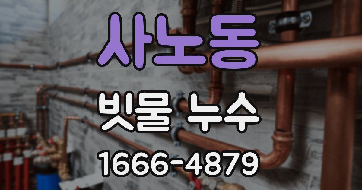사노동 빗물 누수