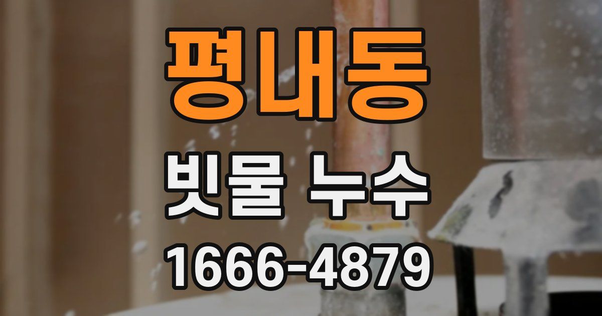 평내동 빗물 누수
