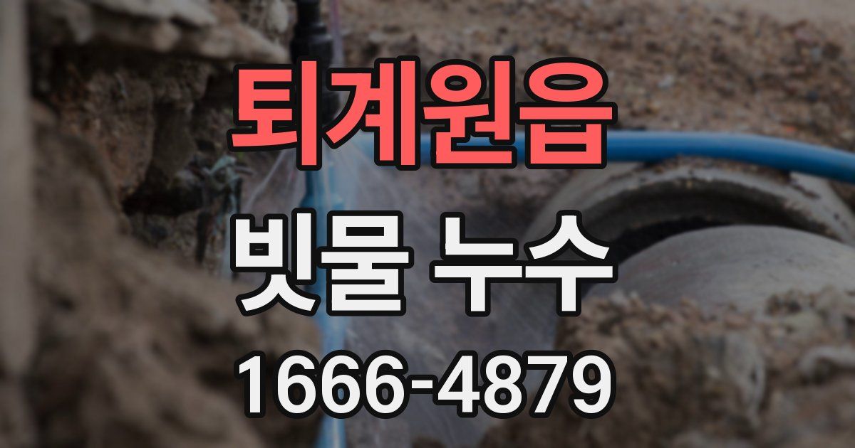 퇴계원읍 빗물 누수