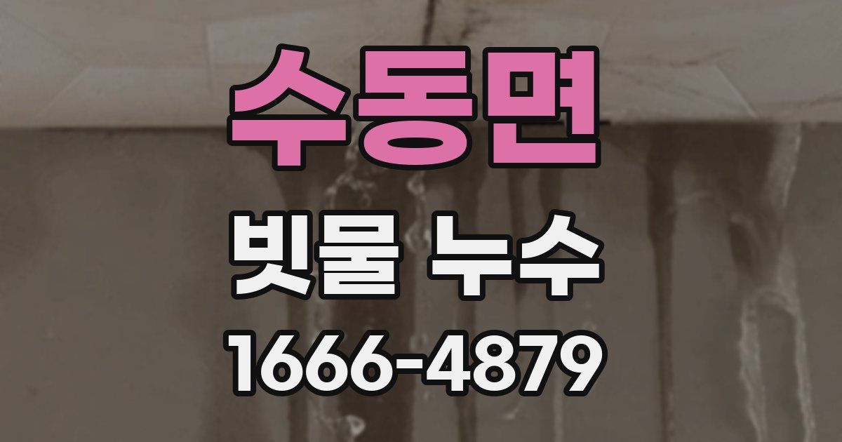 수동면 빗물 누수