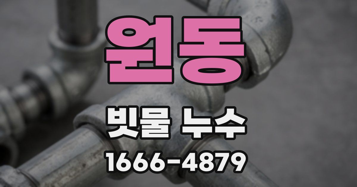 원동 빗물 누수