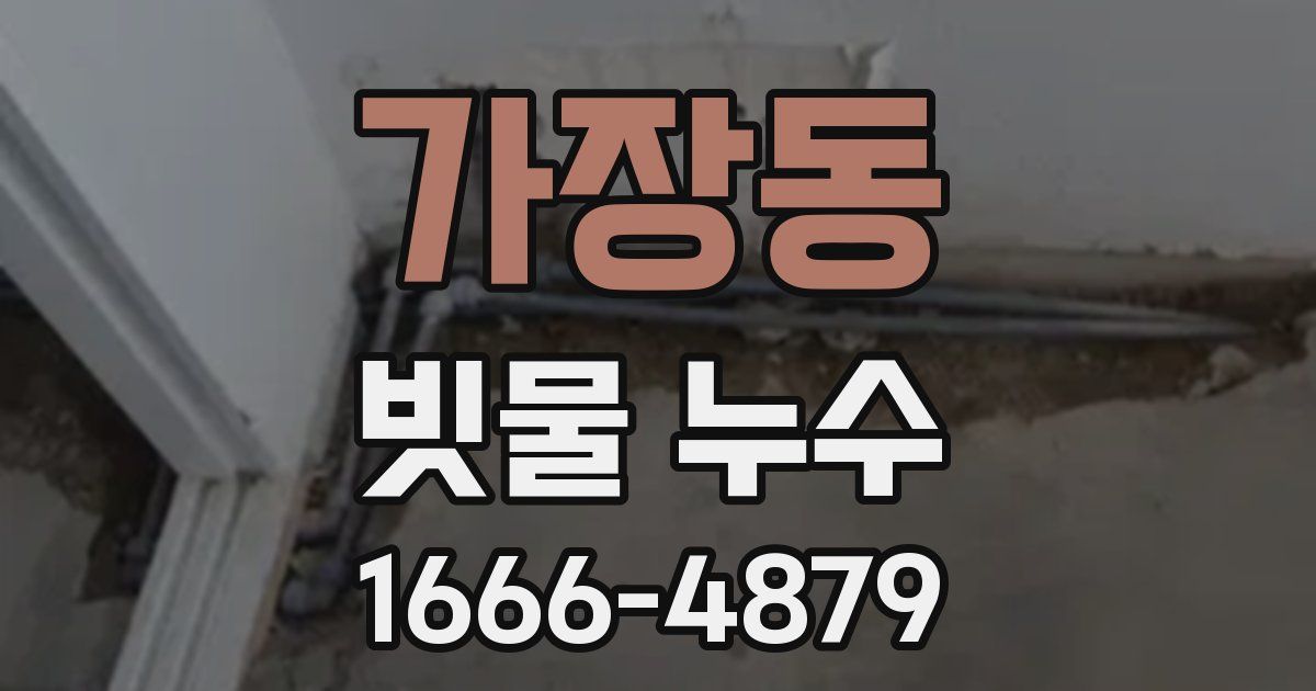 가장동 빗물 누수