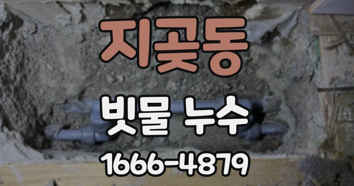 지곶동 빗물 누수
