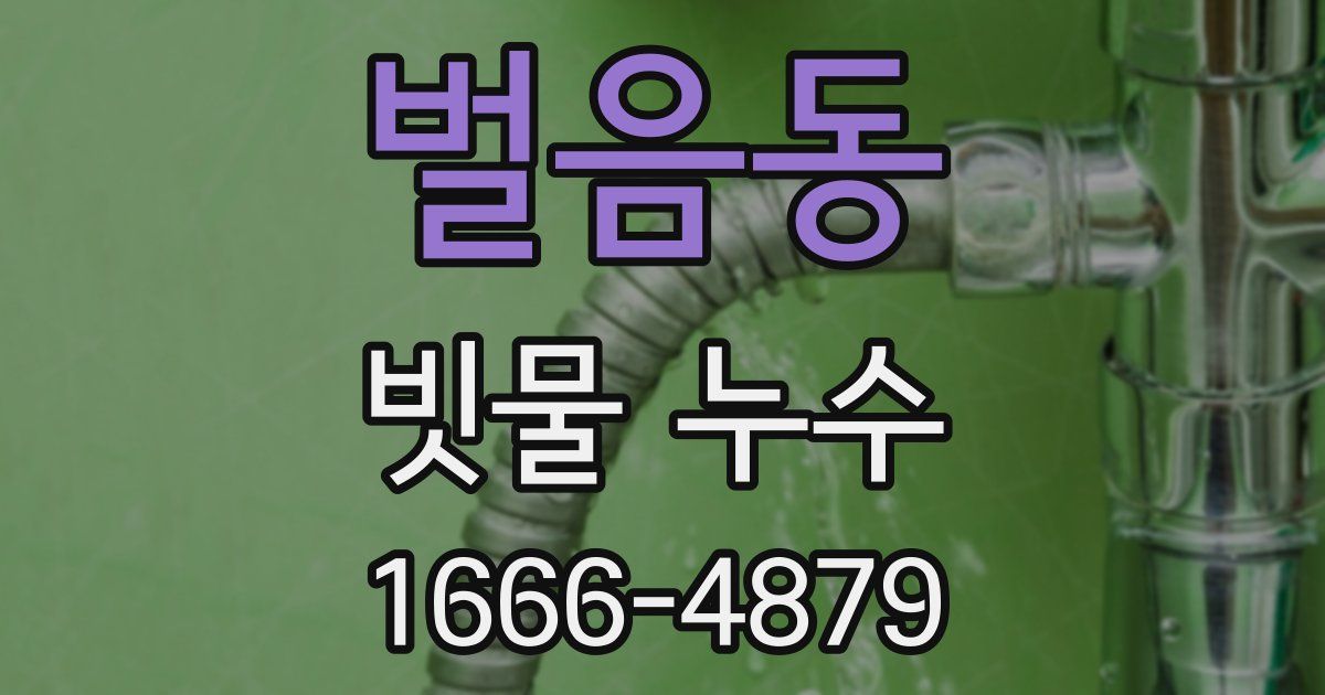 벌음동 빗물 누수