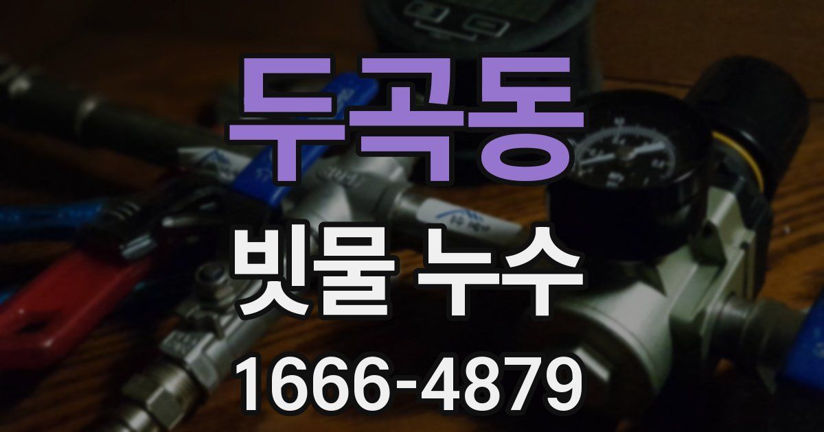 두곡동 빗물 누수