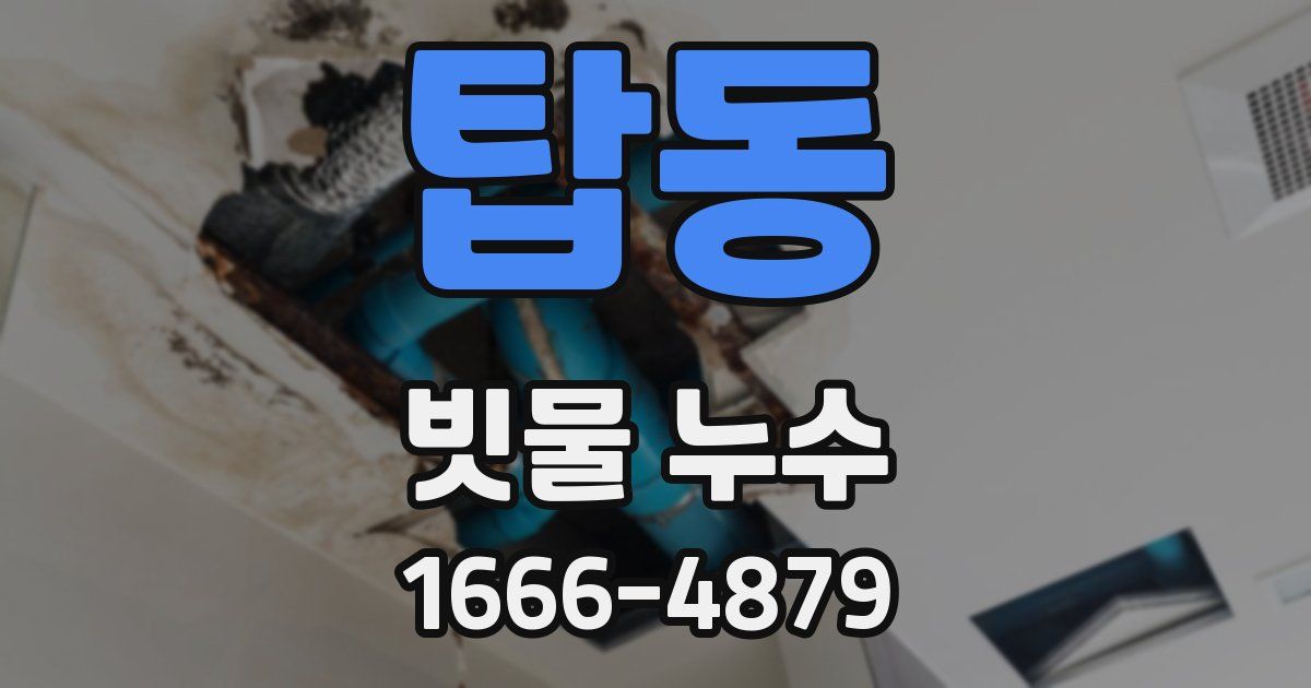 탑동 빗물 누수