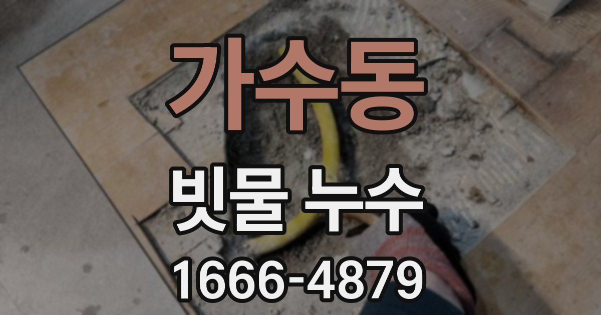 가수동 빗물 누수