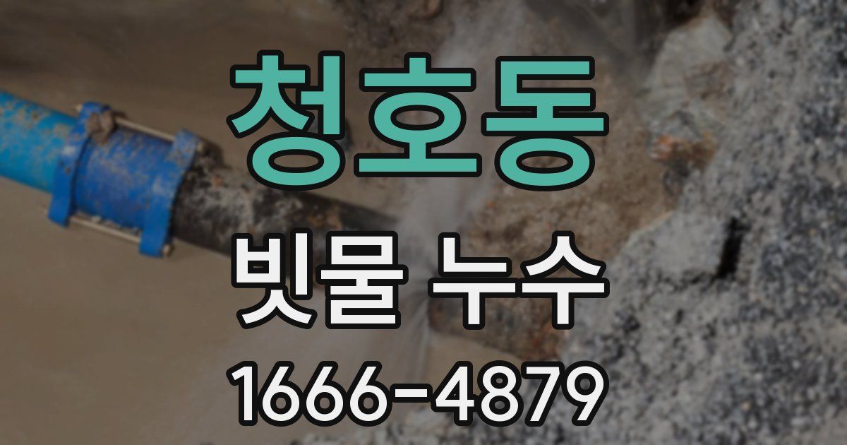 청호동 빗물 누수