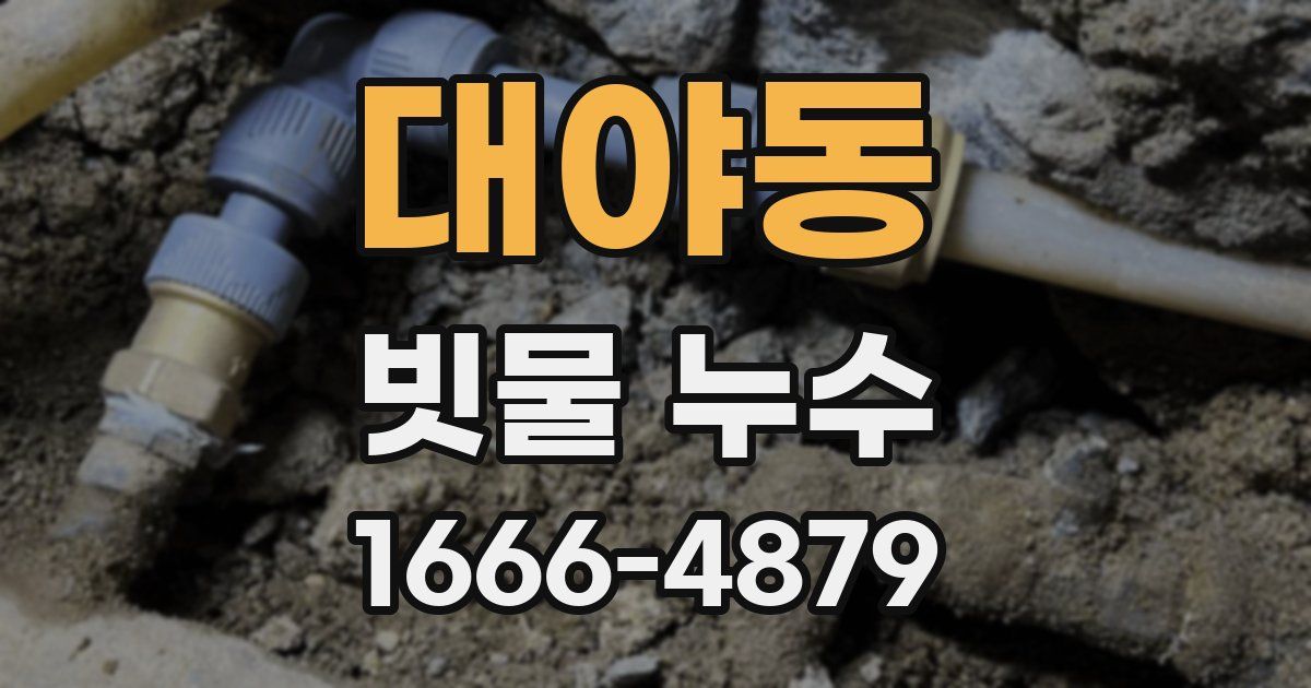 대야동 빗물 누수