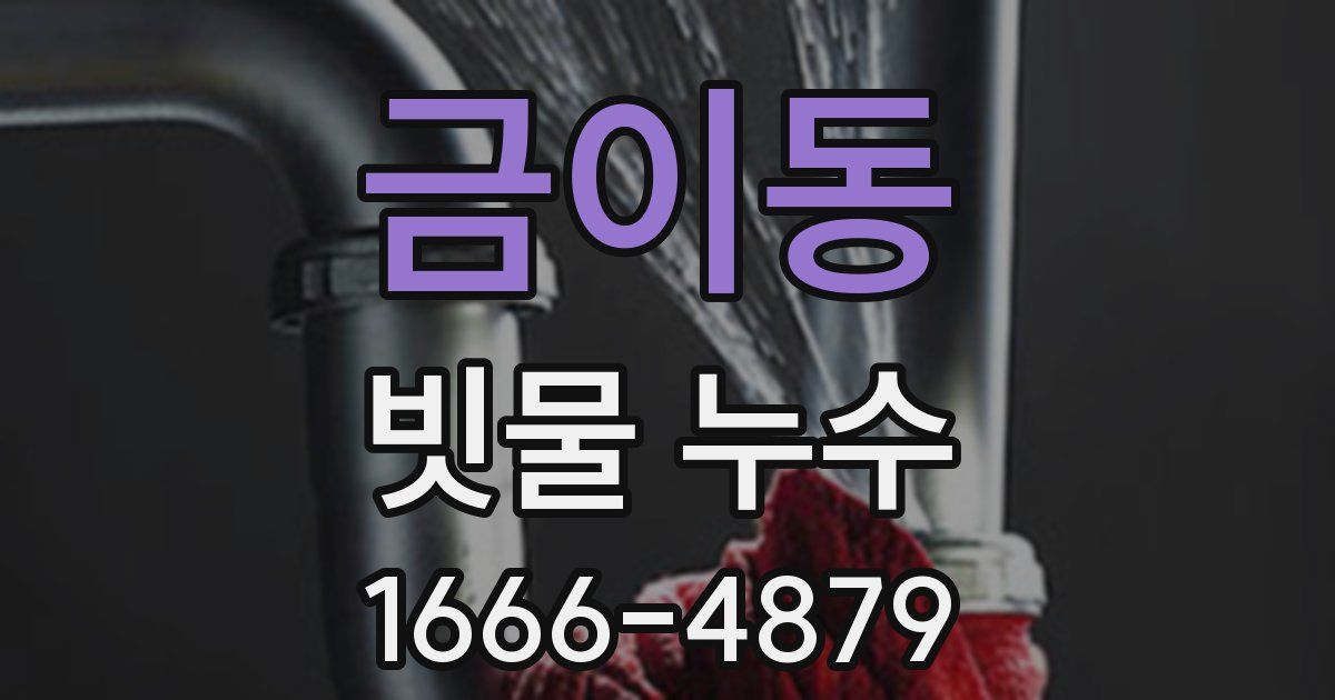 금이동 빗물 누수