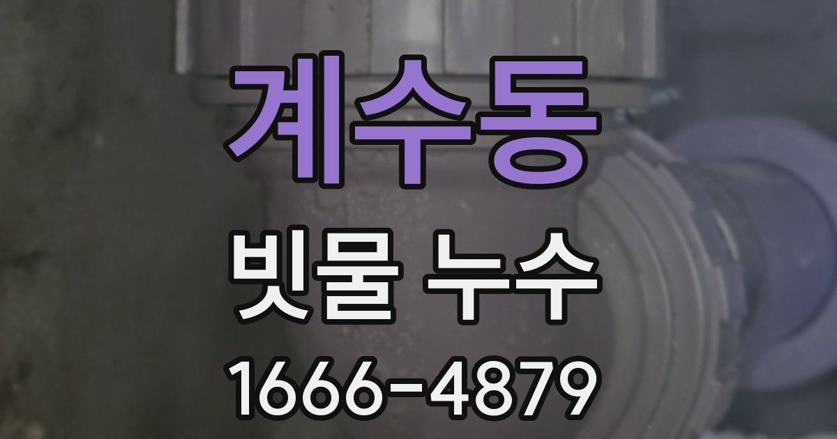 계수동 빗물 누수