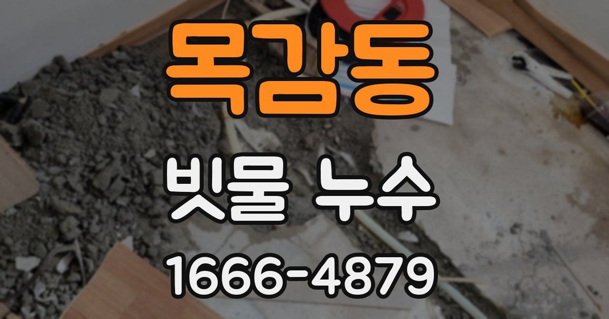 목감동 빗물 누수