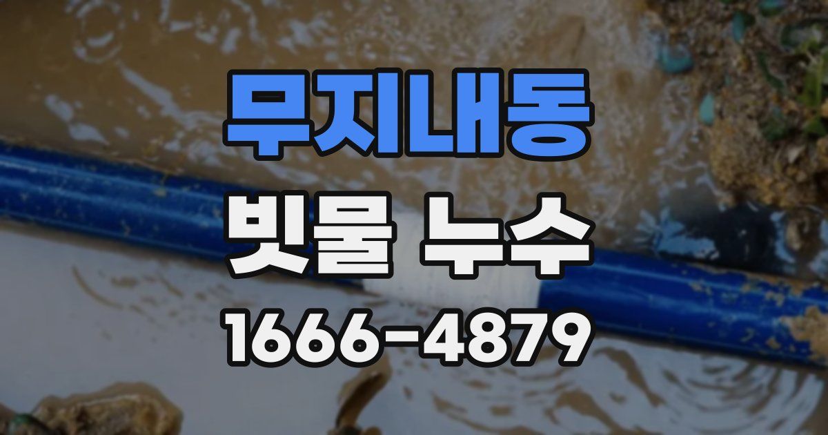 무지내동 빗물 누수