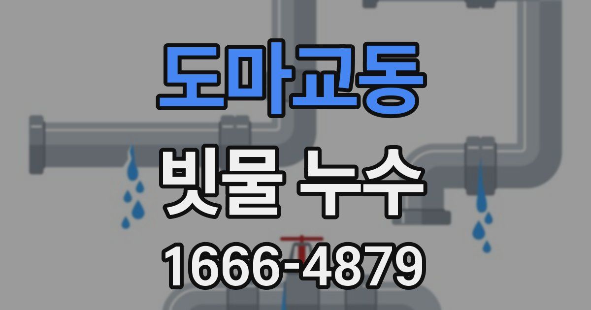 도마교동 빗물 누수
