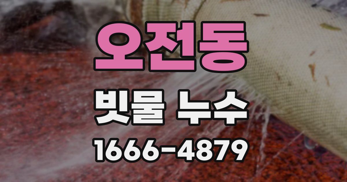 오전동 빗물 누수