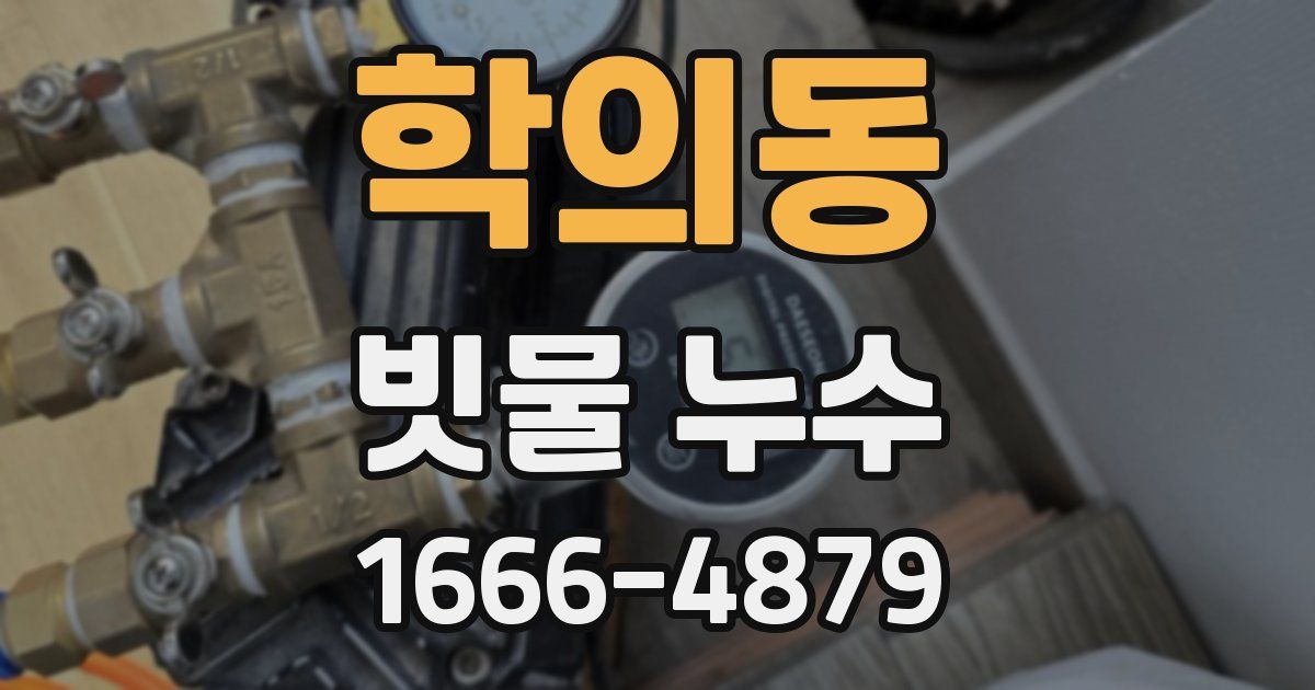 학의동 빗물 누수