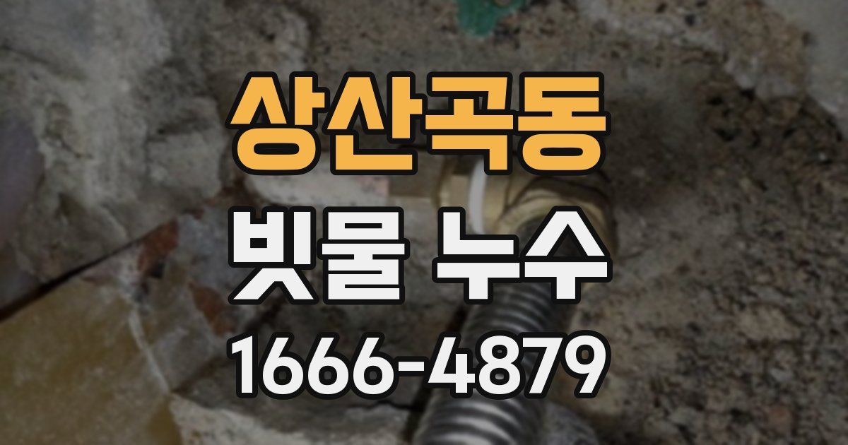 상산곡동 빗물 누수