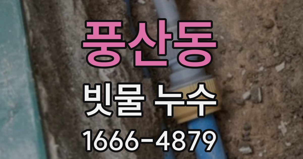 풍산동 빗물 누수