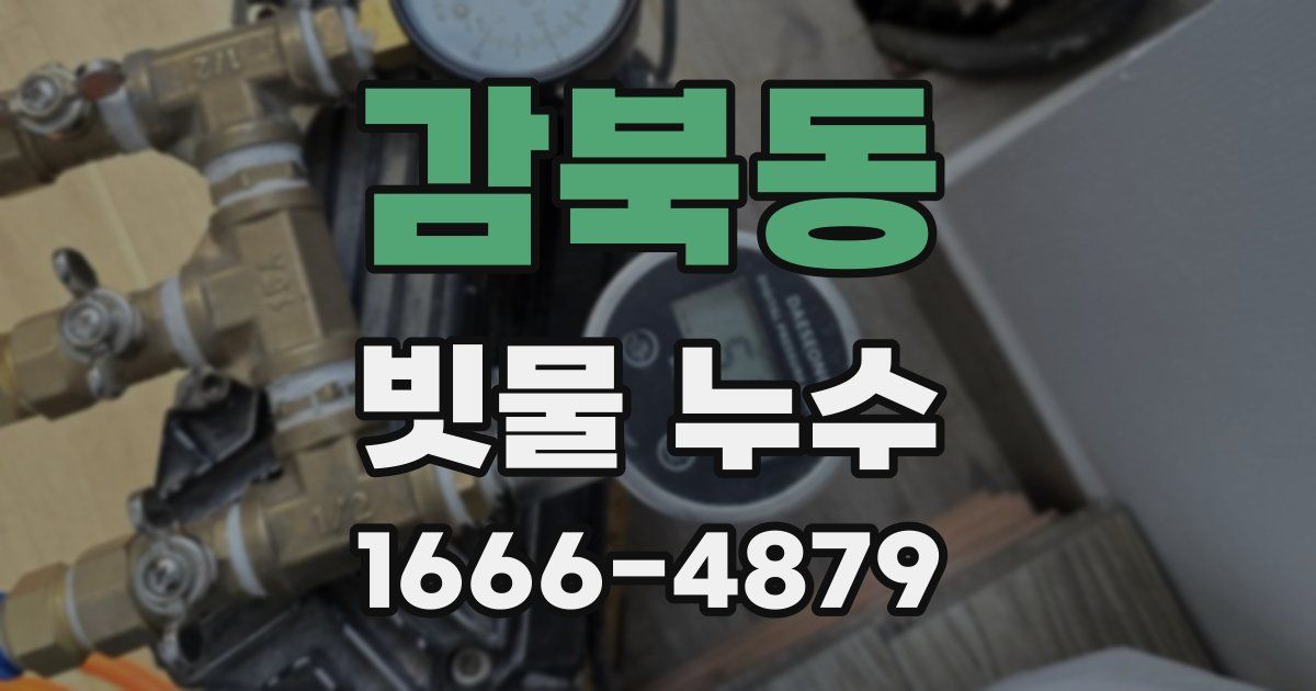 감북동 빗물 누수