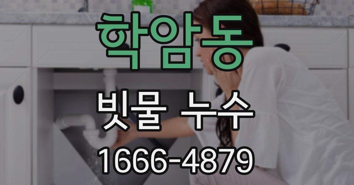 학암동 빗물 누수