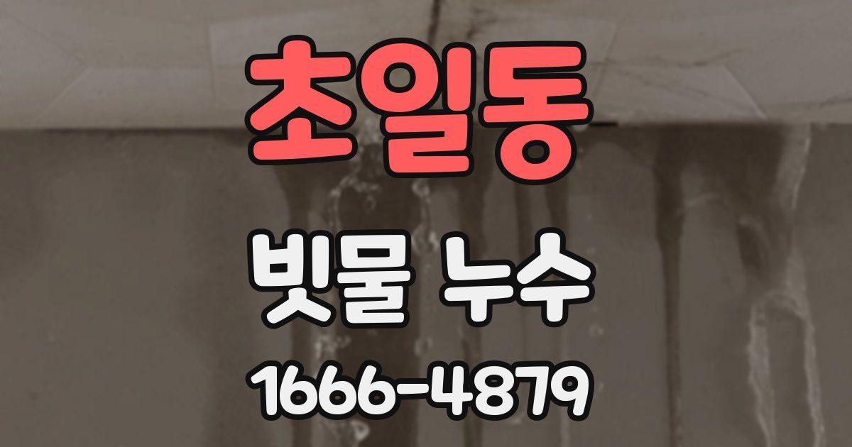 초일동 빗물 누수