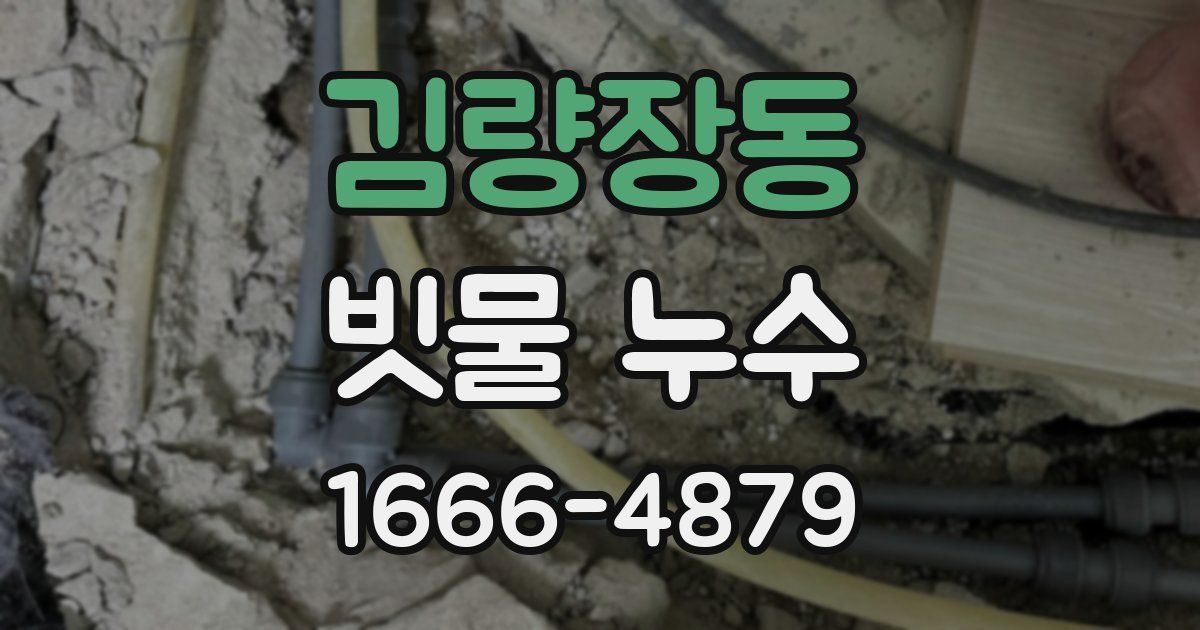 김량장동 빗물 누수