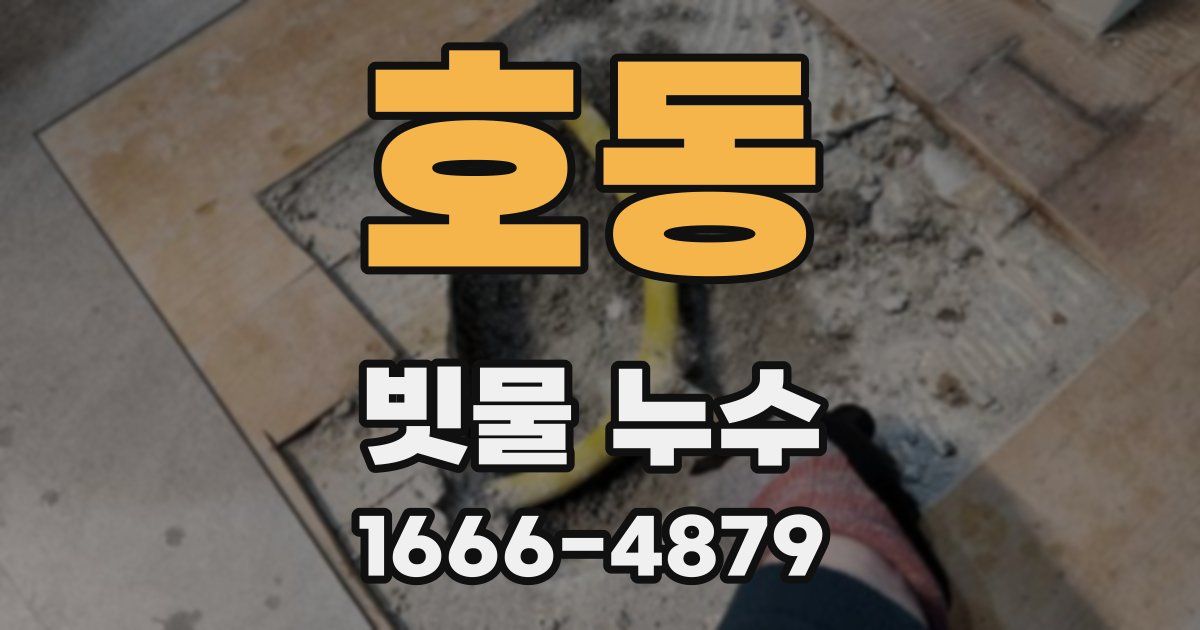 호동 빗물 누수