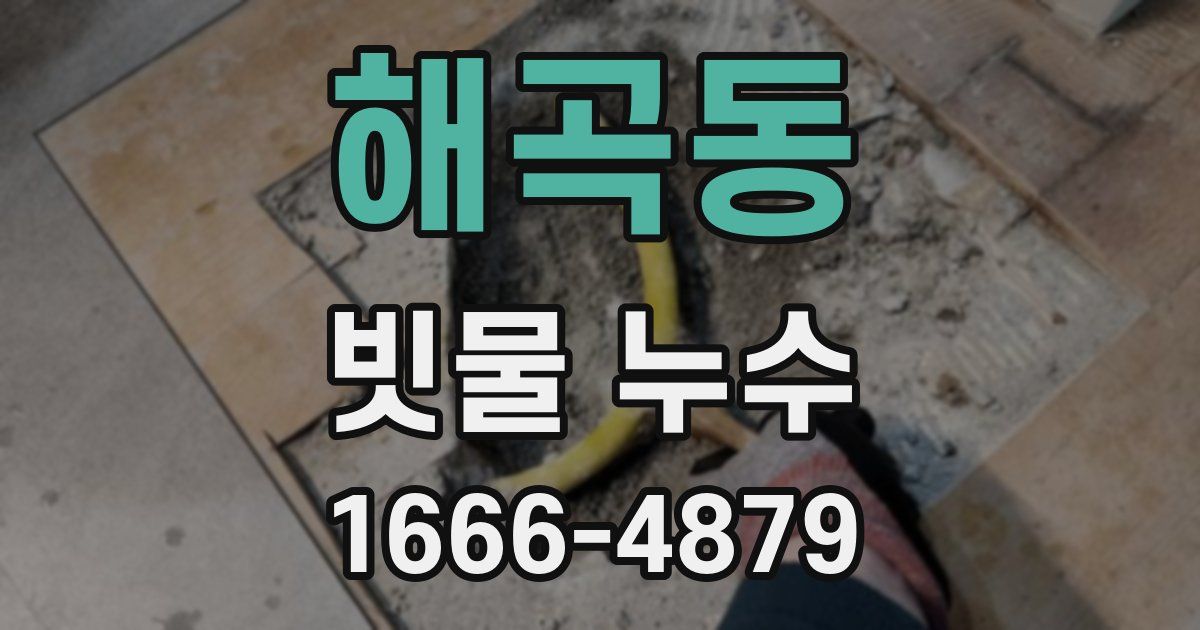 해곡동 빗물 누수