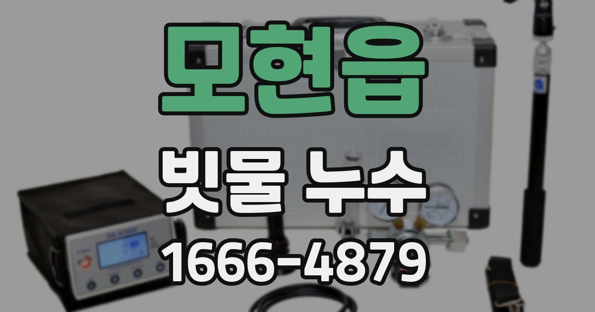 모현읍 빗물 누수