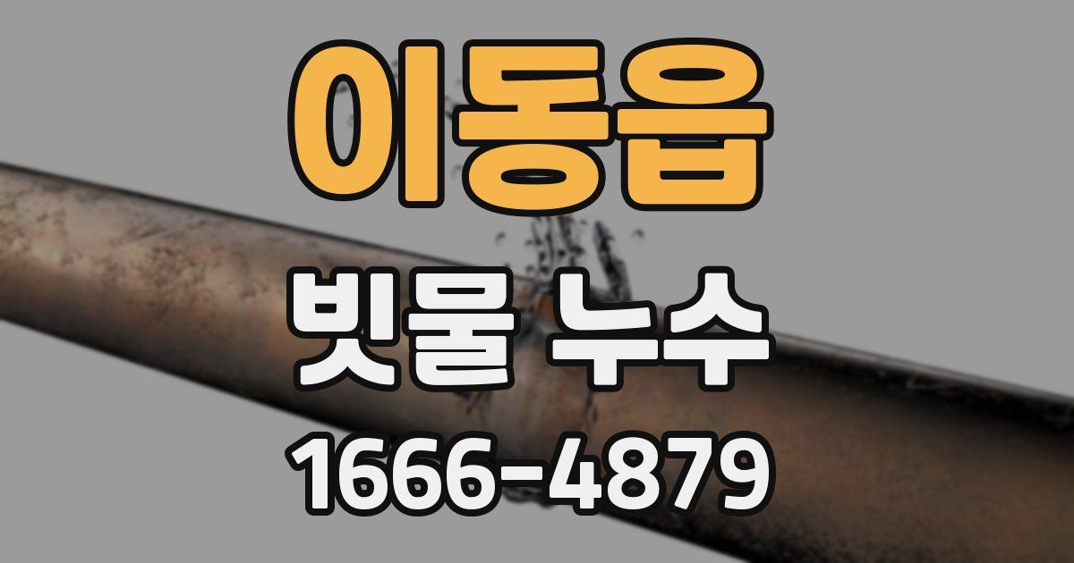 이동읍 빗물 누수