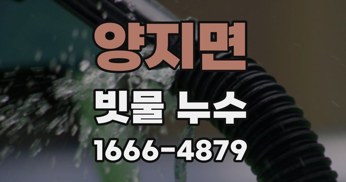 양지면 빗물 누수