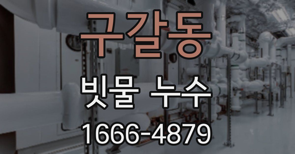 구갈동 빗물 누수