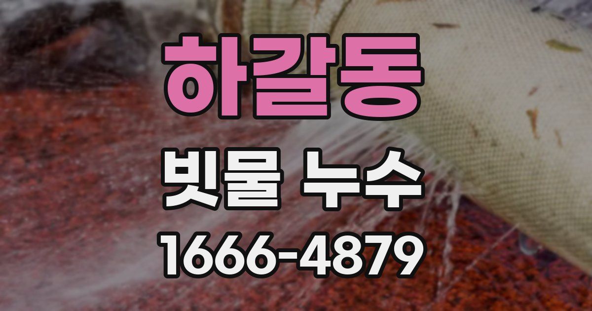 하갈동 빗물 누수